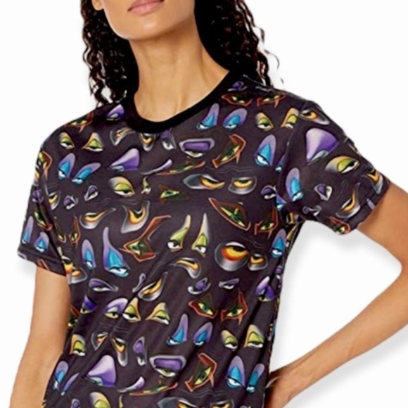 Disney Villains vs Heidi Klum Eyes Boxy Band Tee Shirt New Medium - Picture 7 of 7